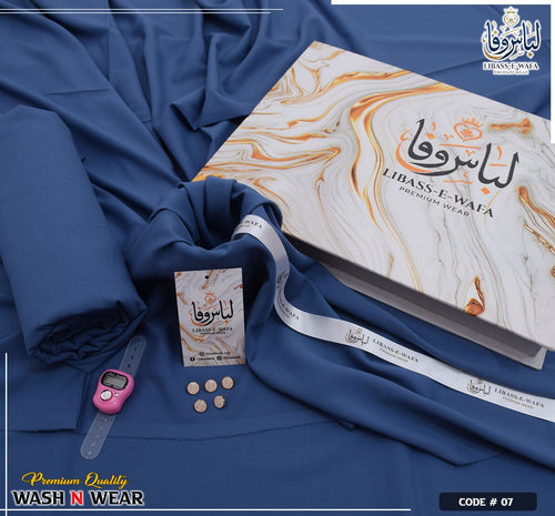 Libass e Wafa  Premium Wash n Wear With Luxury Box Packing ( Denim Blue )