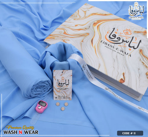 Libass e Wafa  Premium Wash n Wear With Luxury Box Packing ( Sky Blue  )