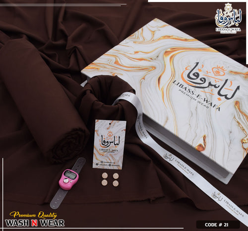 Libass e Wafa  Premium Wash n Wear With Luxury Box Packing ( Coco Brown )