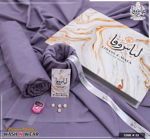 Libass e Wafa  Premium Wash n Wear With Luxury Box Packing ( Sky Purple )