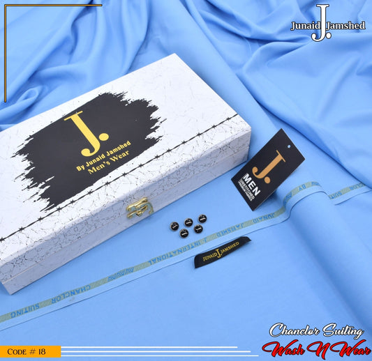 J. Elite Class 4 Season Wash N Wear With Luxury Box & Bag  ( SKY BLUE )