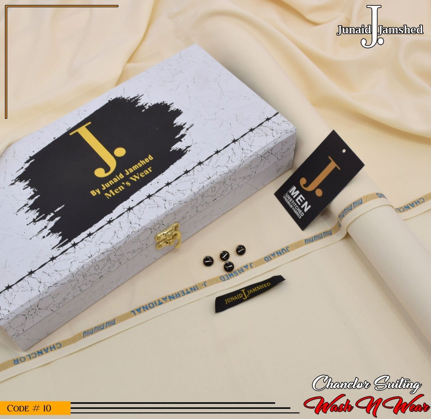 J. Elite Class 4 Season Wash N Wear With Luxury Box & Bag  ( SPECIAL CREAM )